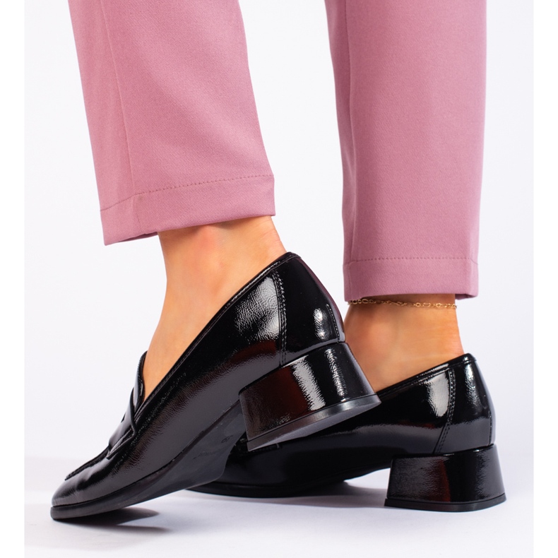 Schwarze Lack-Loafer von Sergio Leone 2