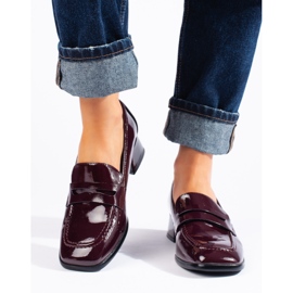 Burgunderfarbene Lack-Slipper von Sergio Leone rot 2