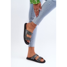 Glitzer-Flip-Flops für Damen mit Schnallen 83530 Ipanema Follow Fem Schwarz 2