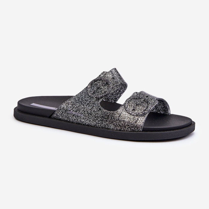Glitzer-Flip-Flops für Damen mit Schnallen 83530 Ipanema Follow Fem Schwarz 1