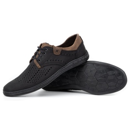 Polbut Lederschuhe für Herren 402 Sommer schwarz mit braun 3