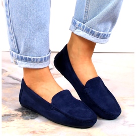 Evento Damen-Mokassins aus Wildleder in Marineblau von Ranica 8