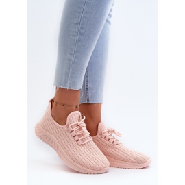 Damen-Sportschuhe aus leichtem Stoff in Rosa von Xalara 2