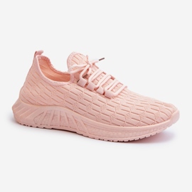Damen-Sportschuhe aus leichtem Stoff in Rosa von Xalara 1