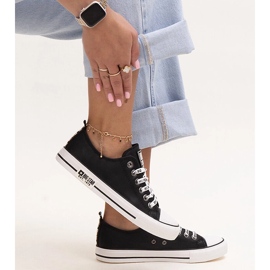 Schwarze Öko-Leder-Sneaker Big Star KK274096 1