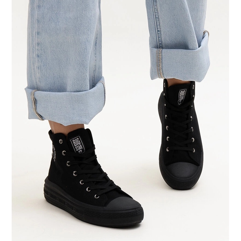 Schwarze High-Top-Sneaker Big Star LL274A182 1