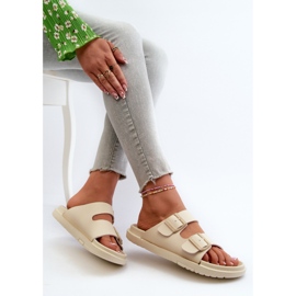 Damen-Flip-Flops aus leichtem Schaumstoff mit Schnallen Big Star NN274A752 Beige 6