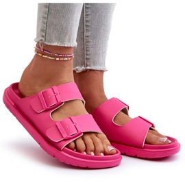 Leichte Damen-Flip-Flops aus Schaumstoff mit Schnallen Big Star NN274A754 Fuchsia rosa 9