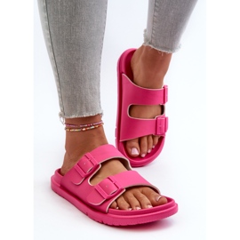 Leichte Damen-Flip-Flops aus Schaumstoff mit Schnallen Big Star NN274A754 Fuchsia rosa 4