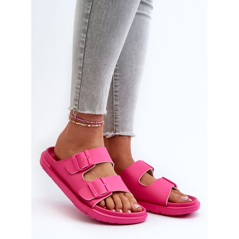 Leichte Damen-Flip-Flops aus Schaumstoff mit Schnallen Big Star NN274A754 Fuchsia rosa 2