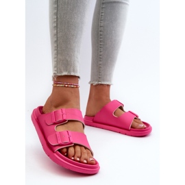 Leichte Damen-Flip-Flops aus Schaumstoff mit Schnallen Big Star NN274A754 Fuchsia rosa 3