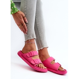 Leichte Damen-Flip-Flops aus Schaumstoff mit Schnallen Big Star NN274A754 Fuchsia rosa 8