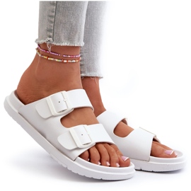 Damen-Flip-Flops aus leichtem Schaumstoff mit Schnallen Big Star NN274A751 Weiß 9