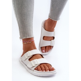 Damen-Flip-Flops aus leichtem Schaumstoff mit Schnallen Big Star NN274A751 Weiß 4