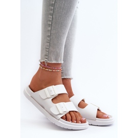 Damen-Flip-Flops aus leichtem Schaumstoff mit Schnallen Big Star NN274A751 Weiß 2
