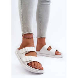 Damen-Flip-Flops aus leichtem Schaumstoff mit Schnallen Big Star NN274A751 Weiß 3