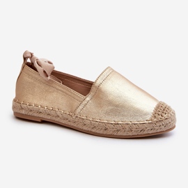 Schnür-Espadrilles aus Öko-Leder Gold Ismanne golden 1