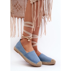 Blaue Ismanne-Jeans-Espadrilles zum Binden 2