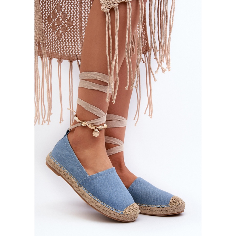 Blaue Ismanne-Jeans-Espadrilles zum Binden 2