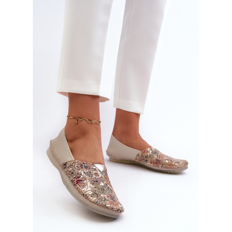 Damen-Lederballerinas Maciejka 1930B-04 Beige 2