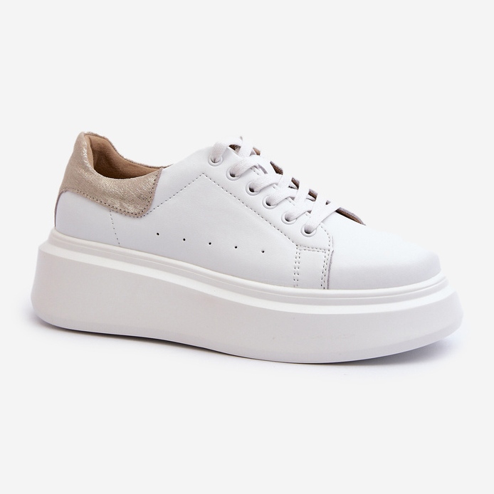 S.Barski D&amp;A Damen Plateau-Sneaker LR568 Weiß 2