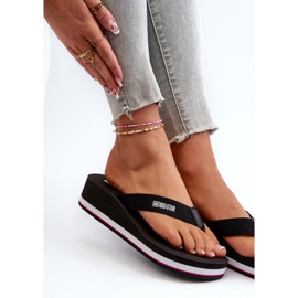 Damen-Flip-Flops mit Keilabsatz Big Star JJ274A332 Schwarz 1