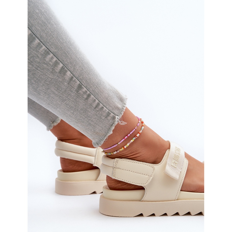 Big Star Damen Plateausandalen NN274751 Beige 1