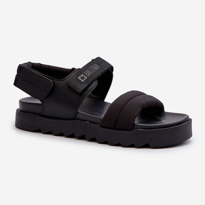 Damensandalen auf der Big Star-Plattform NN274750 Schwarz 2