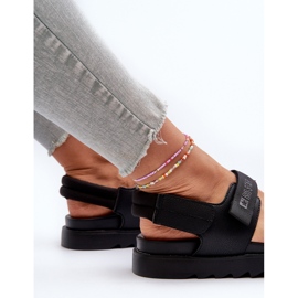 Damensandalen auf der Big Star-Plattform NN274750 Schwarz 1