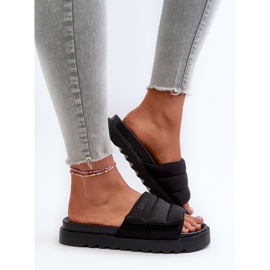 Damen-Plateau-Flip-Flops Big Star NN274772 Schwarz 8