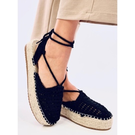 Yaweh Schwarze Damen-Espadrilles aus Spitze 2