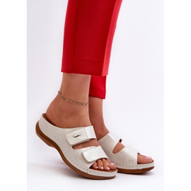 Leichte Damen-Flip-Flops aus Öko-Leder Silver Frellia silber- 2