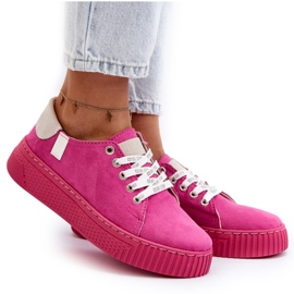 Damen-Sneaker Memory Foam System Big Star NN276004 Fuchsia rosa 4