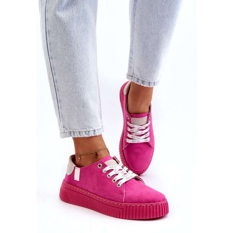 Damen-Sneaker Memory Foam System Big Star NN276004 Fuchsia rosa 2