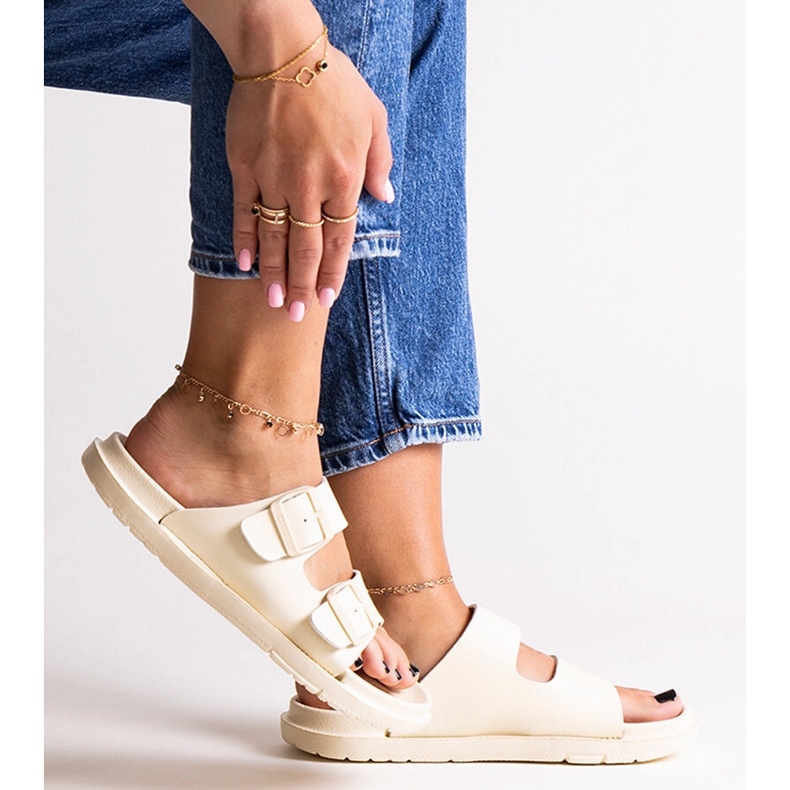 Beigefarbene Flip-Flops Big Star NN274A752 1