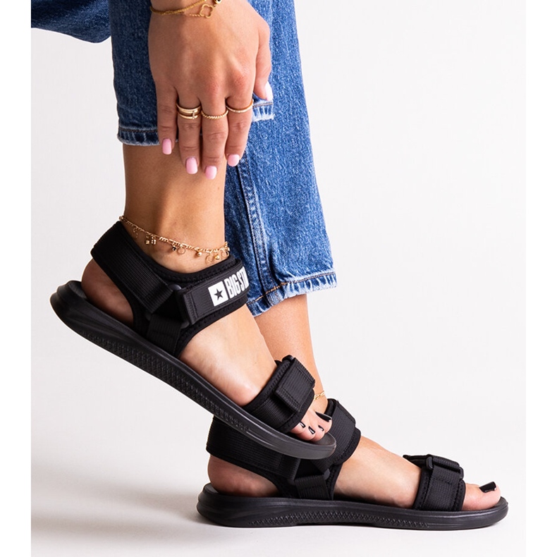 Schwarze Sportsandalen Big Star HH274A024 1