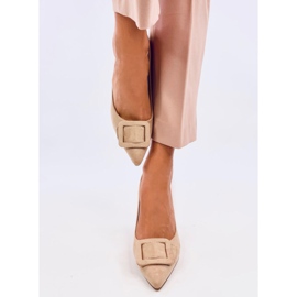 Seastar Pumps auf Pfennigabsatz Fiona Khaki beige 1