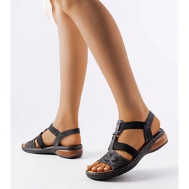 Evento Schwarze Sportsandalen mit Strasssteinen von Rossignol 1