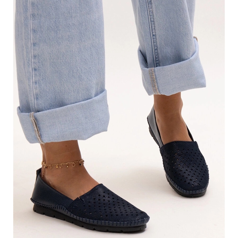 Evento Marineblaue Lederschuhe von Antonea 1