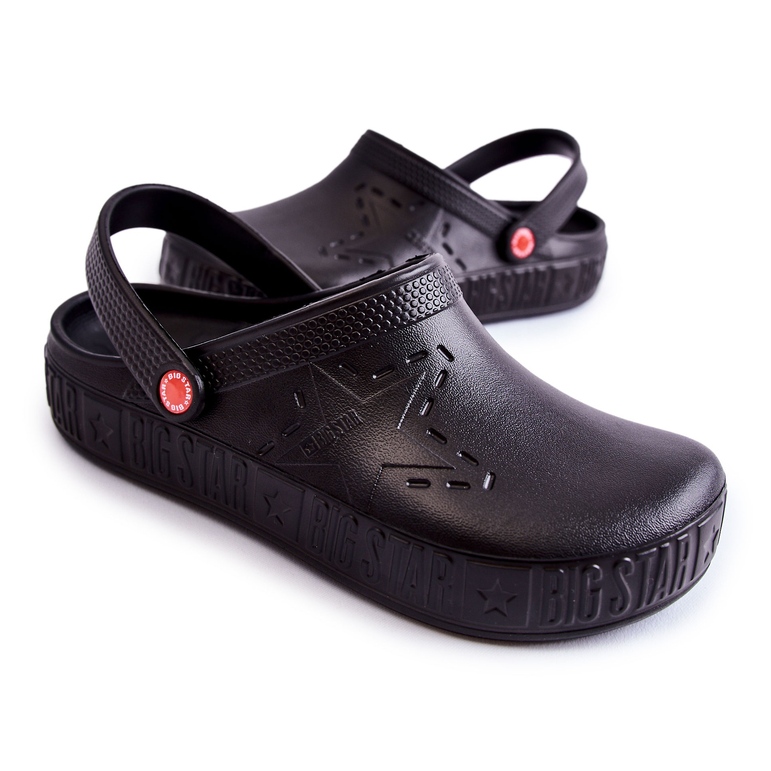 Herren leichte Hausschuhe Kroks Big Star II175001 Schwarz 3