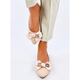 Bonnies Beige Teddybär-Ballerinas 1