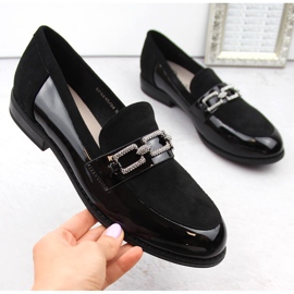 Schwarze Filippo DP6245 Damen-Loafer mit Zirkonia 1