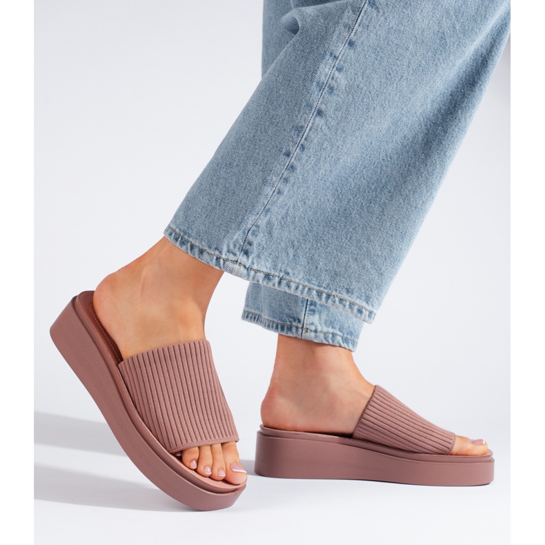 Sergio Leone Rosa Keilsandalen für Damen 1