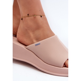 Duftende Damen-Flip-Flops mit Keilabsatz ZAXY LL285083 Hellrosa 1