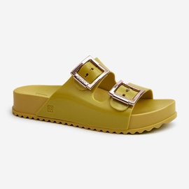 Glatte Damen-Slides ZAXY LL285077 Limette grün 1
