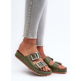 Damen Smooth Slides ZAXY NN285057 Dunkelgrün 2