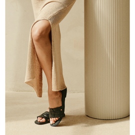 Marco Shoes Sandalen mit geflochtenen Riemen schwarz 1