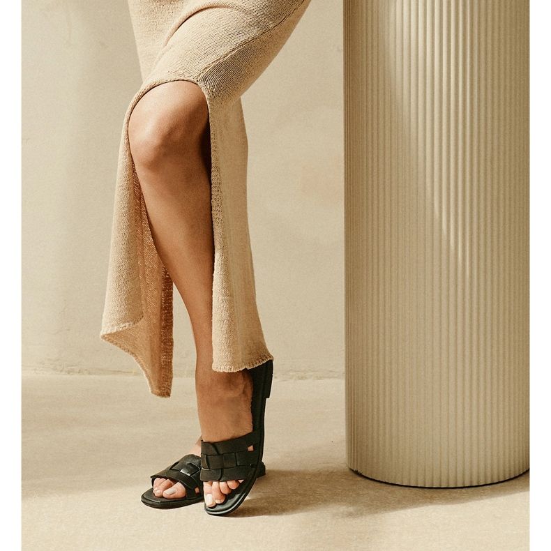 Marco Shoes Sandalen mit geflochtenen Riemen schwarz 1