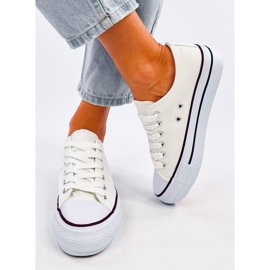 Klassische Sneaker von Fargis White für Damen weiß 1