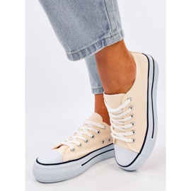 Klassische Turnschuhe für Damen von Fargis Beige 2